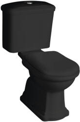  Sapho Kerasan Retro hátsó kifolyású álló WC tartállyal és öblítőmechanikával, matt fekete WCSET35-RETRO-ZO (WCSET35-RETRO-ZO)