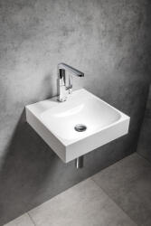 SAPHO Emona öntött márvány mosdó 40x40 cm, fehér EN040 (EN040)