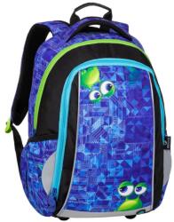 Bagmaster fekete / kék mintás textil hátizsák mark20b