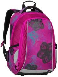 Bagmaster pink / virág mintás textil hátizsák mark20a