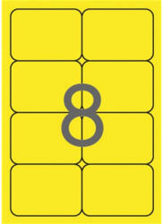 APLI Etikett, 99, 1x67, 7 mm, színes, kerekített sarkú, APLI, neon sárga, 160 etikett/csomag (02874) - tonerpiac