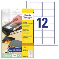 Avery Etikett AVERY L4742REV-25 78, 7x46, 6mm visszaszedhető 300 címke/doboz 25 ív/doboz (L4742REV-25) - tonerpiac