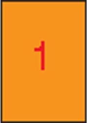 APLI Etikett, 210x297 mm, színes, APLI, neon narancs, 100 etikett/csomag (11748) - tonerpiac