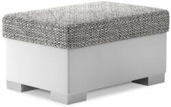  Taburet alb-gri RELTO cu spatiu de depozitare 85x55 cm
