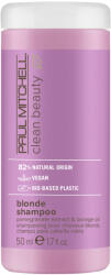 Paul Mitchell - Clean Beauty Blonde Shampoo - Lila Sampon Szőke és Ősz Hajra 50ml