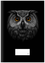 MFP Füzet Iskolai A/4 40 Lapos Sima Bagoly Fekete (MFP7520210)