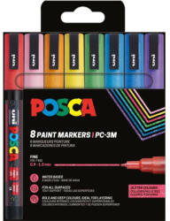 uni Uni Posca PC-3ML Készlet 8 Darab/Készlet Csillámló Színek PFP (2UPC3ML8DBCSILLAM)