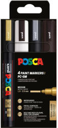 uni UNI Posca PC-5M Akril Marker Készlet 4 Darab/Készlet Ünnepi Színek PFP (2UPC5M4DBUNNEP)