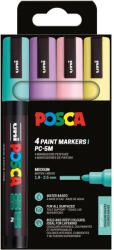 uni UNI Posca PC-5M Akril Marker Készlet 4 Darab/Készlet Lágy Színek PFP (2UPC5M4DBLAGY)