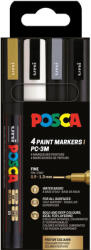 uni UNI Posca PC-3M Akril Marker Készlet 4 Darab/Készlet Ünnepi Színek PFP (2UPC3M4DBUNNEP)