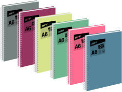 MFP Notesz Spirálos A/6 80 Lapos Vonalas Vegyes Színek (MFP7501611)