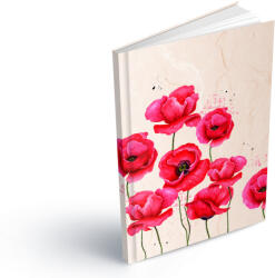 MFP Füzet A/4 Keményfedeles 200 Lapos Vonalas Pipacs (MFP7501556)