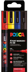uni UNI Posca PC-3M Akril Marker Készlet 4 Darab/Készlet Alap Színek PFP (2UPC3M4DBALAP)