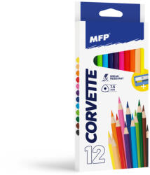 MFP Színesceruza Készlet Háromszögletű 12 Darabos Hegyezővel (MFP6330510)