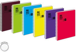 MFP Spirálfüzet A/6 80 Lapos Vonalas Vegyes Színek (MFP7500803)