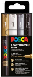 uni UNI Posca PC-1M Akril Marker Készlet 4 Darab/Készlet Ünnepi Színek (2UPC1M4DBUNNEP)