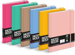 MFP Notesz Gumis A/6 Vonalas 100 Lapos Vegyes Színek Mix 2 (MFP7501608)