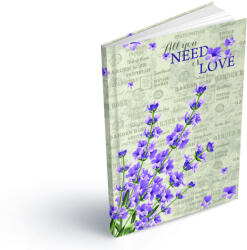 MFP Füzet A/6 Keményfedeles 100 Lapos Sima All You Need Is Love (MFP7501133)