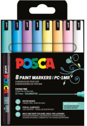uni UNI Posca PC-1MR Akril Marker Készlet 8 Darab/Készlet Lágy Színek (2UPC1MR8DBLAGY)