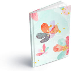 MFP Füzet A/4 Keményfedeles 100 Lapos Négyzetrácsos Virág (MFP7501541)