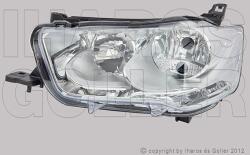 Citroen C-Elysée 2012-2017 - Fényszóró H7/H1 bal nappali fénnyel (motoros)DEPO