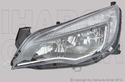 Opel Astra J/2 2012- - Fényszóró 2H7 fek. h. króm ker. bal (motorral) DEPO