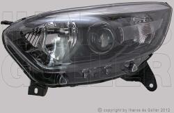 Renault Captur 2013-2016 - Fényszóró H1/H1 bal fekete h. (motorral) DEPO