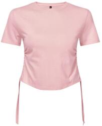 TriDri® Crop top de damă cu fronseuri laterale - Deschisă roz | L (TR069-1000407152)