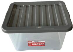 HEIDRUN Quasar Átlátszó Tároló doboz 28L 43x33x26cm tetővel (1683)