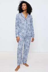 Triumph Boyfriend Fit klasszikus női pizsama, kék, leveles, L