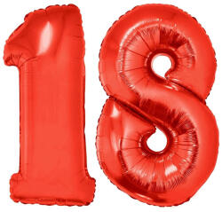 PartyDeco S. r. o 18-as piros szám fólia