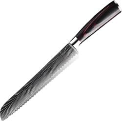HARAHU Cuțit de bucătărie BL-38112 - Bread / Negru / Maro KP38112