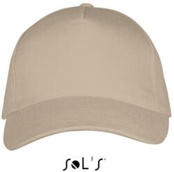 SOL'S Uniszex pamut 5 paneles baseball sapka, SOL'S SO00594, Beige-U (so00594be-u)