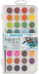  36 akvarellfestékből és ecsetből álló készlet