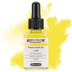 Schmincke AERO COLOR Professional retuspisztoly festék, 28 ml - 201, lemon yellow