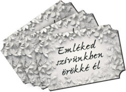  Nyomtatott dekorkarton - Emléked szívünkben örökké él 3db/cs