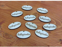  Natúr fa - "Ballagásodra" gravírozott ovál tábla 10db/csomag - papelito