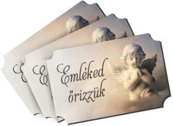  Nyomtatott dekorkarton - Emléked őrizzük angyal 3db/cs
