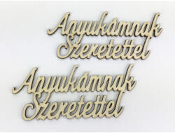 Natúr fa - "Anyukámnak Szeretettel" felirat 5, 5x12, 8cm 2db/csomag - papelito