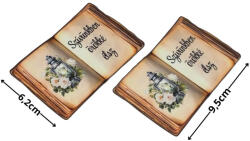  Nyomtatott dekorkarton - Könyv Szívünkben örökké. . 2db/csomag