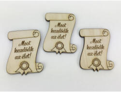  Natúr fa - "Most kezdődik az élet! " pergament 3db/csomag - papelito