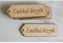 Natúr fa - "Emléked őrizzük" scrapbook tábla 3x8cm 5db/csomag - papelito