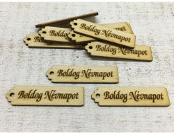 Natúr fa - "Boldog Névnapot" hosszú scrapbook tábla 10db/csomag - papelito