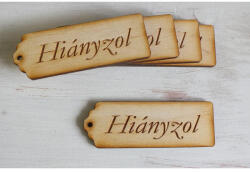 Natúr fa - "Hiányzol" scrapbook tábla 3x8cm 5db/csomag - papelito