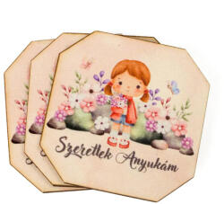 Nyomtatott dekorkarton - Szeretlek anyukám 3db - papelito