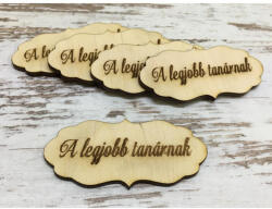  Natúr fa - "A legjobb tanárnak" fodros tábla 5db/csomag - papelito