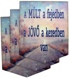  Nyomtatott dekorkarton - "A múlt a fejedben. . " bookmark tábla 3db - papelito