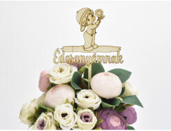  Natúr fa - Beszúrós felirat "Édesanyámnak" kisfiús