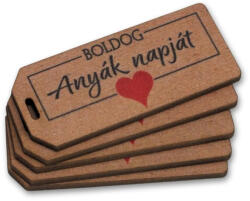 Nyomtatott fa tábla - Boldog anyák napját biléta 5db - papelito