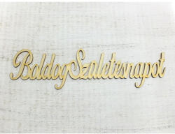 Natúr fa - "Boldog Születésnapot" felirat írott 31cm - papelito